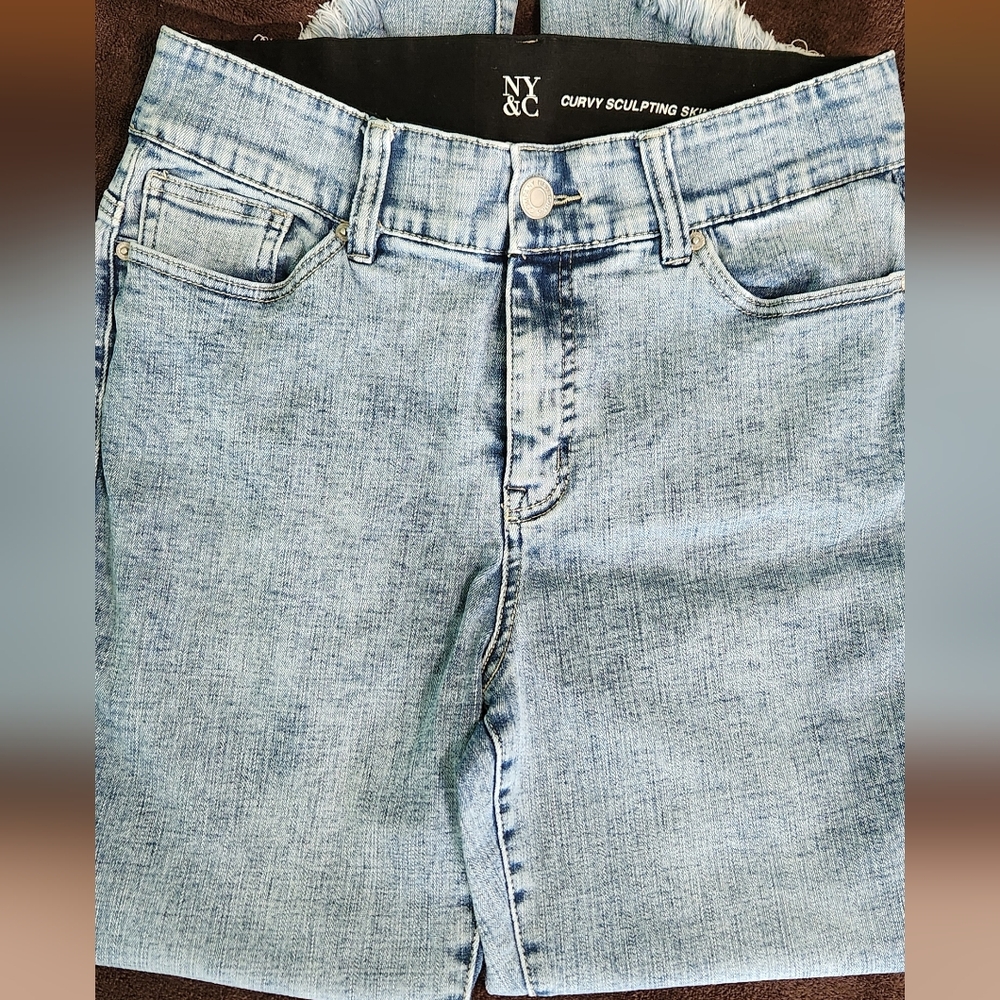 New York & Company Women's Denim Curvy Sculpted Skinny Jeans, Sz 12 Tall